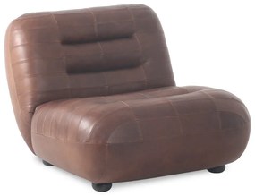 Кафяво кожено кресло Wyatt – Dutchbone