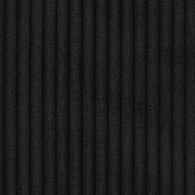 Черен фотьойл с табуретка от рипсено кадифе Niko – Ropez