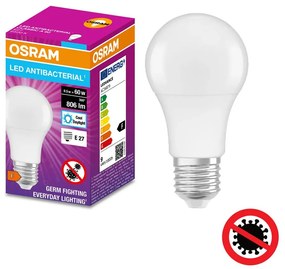 LED Антибактериална крушка A60 E27/8,5W/230V 6500K - Osram