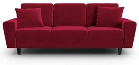 Червен кадифен разтегателен диван с място за съхранение 235 cm Kyoto – Cosmopolitan Design