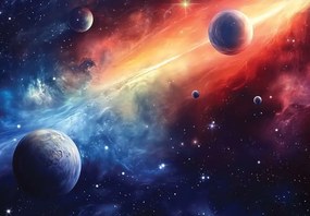 15684 - Детски тапет космос и планети