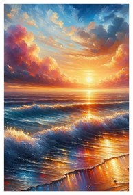 Картина на платно – Морски вълни и слънце