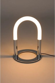 Метална LED затъмняваща се настолна лампа в сребрист цвят (височина 36 cm) Arch – Zuiver