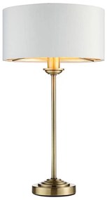 Endon 104054 - Настолна лампа HIGHCLERE 1xE14/7W/230V бял/месинг Ø 25 cm