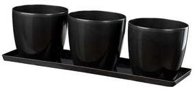 Teraplast - Комплект саксии MADEIRA 35 - черен