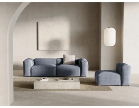 Сиво-син диван от рипсено кадифе 264 cm Bergano – Cosmopolitan Design