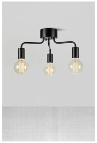 Черно осветително тяло за таван с метален абажур 38x38 cm Avery – Markslöjd