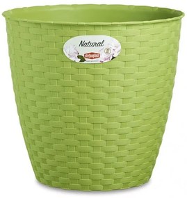Stefanplast - Кръгла кашпа Natural Line 24 см - зелен