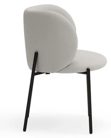 Светлосиви тапицирани трапезни столове в комплект 2 бр. Mogi – Teulat