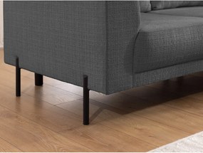 Тъмносив шенилов ъглов диван (десен ъгъл/L форма) Mauris – Ropez