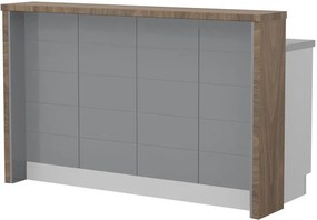Островна кухненска пейка Hudson-Length: 160 cm.-Gray-Carini Wallnut