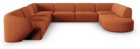 Оранжев ъгъл U-образен диван, ляв ъгъл Shane - Micadoni Home