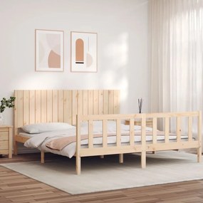 3192961 vidaXL Рамка за легло с табла Super King Size дърво масив