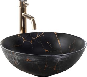 Умивалник за плот Rea Stella Black Marble Brush