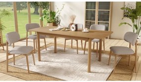 АЛДО Бежово лате (тъкан Монза 60)/рамка лакиран дъб - ДЪРВЕН СТОЛ БУКЛЕ ЗА ДНЕВНА, ТРАПЕЗАРИЯ, КУХНЯ РЕТРО