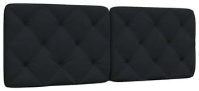 4019214 vidaXL Мека табла за легло, черна, 120 см, плат