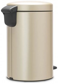 Кош за боклук с педал Brabantia NewIcon 1003201, 12 л, Плавно затваряне, Противоплъзгаща основа, Златен металик