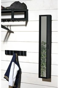 Черна стенна закачалка от масивен дъб Confetti – Rowico