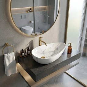 Умивалник за плот Rea Greta 65 Bianco Shiny