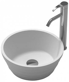 Мивка за баня ICC 3837W, монтаж върху мебел, iStone, бял