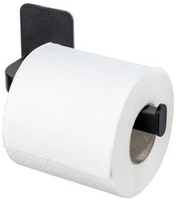 Черен пластмасов държач за тоалетна хартия без пробиване Parma – Allstar