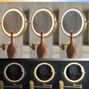 Огледало LED Glow Brush Gold