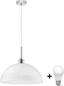 LED полилей на кабел 1xE27/60W/230V бял/прозрачен