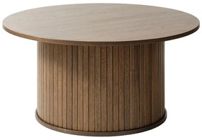 Кафява кръгла масичка за кафе от дъб ø 90 cm Nola - Unique Furniture