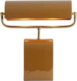 Оранжева метална настолна лампа (височина 38 cm) Cardona – Light &amp; Living