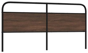 4100343 vidaXL Резервна табла за легло, кафяв дъб, 180 см, стомана и инженерно дърво