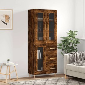 Sonata H Висок шкаф, опушен дъб, 69,5x34x180 см, инженерно дърво