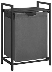 Кош за пране REX черен/сив
