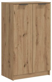 856994 vidaXL Шкаф за обувки дъб артизан 59x35x100,5 см инженерна дървесина