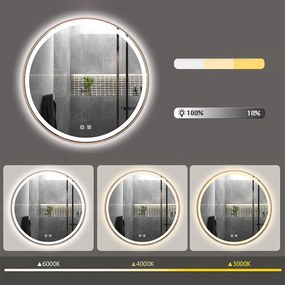 Огледало LED 100cm MMJ BRUSH COPPER