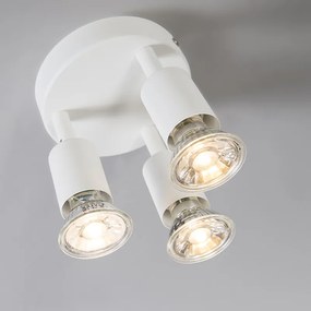 Модерен прожектор бял наклоняем кръгъл 3-светлина - Jeany