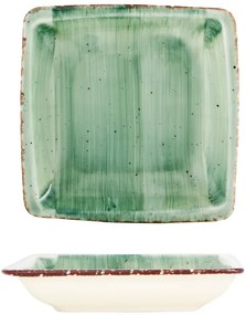 Gural Porselen - Green Дълбока квадратна чиния 19x19cm. (NBNORD19X19CK50YS)
