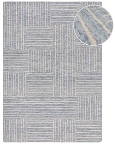 Светлосин ръчно изработен вълнен килим 200x290 cm Memphis Wool – Flair Rugs