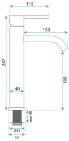 Смесител за мивка Rea Foster Brush Gold High