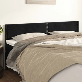 345960 vidaXL Горни табли за легло, 2 бр, черни, 80x5x78/88 см кадифе
