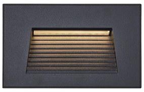 Модерна вградена стенна лампа черна 11.5cm с LED IP65 - Trem