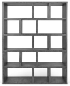 Сива библиотека от декор от бетон 150x198 cm Berlin – TemaHome