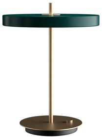 Тъмнозелена LED затъмняваща се настолна лампа с метален абажур (височина 41,5 cm) Asteria Table – UMAGE