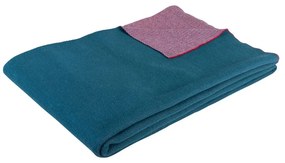 Лилаво и зелено памучно каре "Уют", 130 x 200 cm - Hübsch