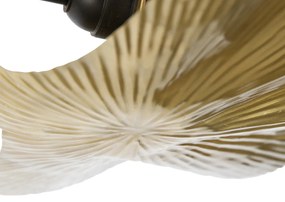 Ориенталски таванен аплик месинг с черен 3-светлина - Louka