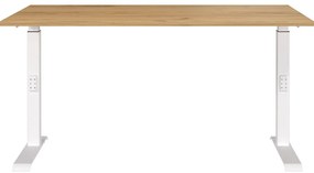 Работна маса с регулируема височина с дъбов плот 80x140 cm Downey – Germania