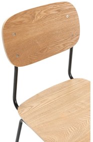 Трапезни столове в комплект от 2 бр. от декор от ясен в естествен цвят Aira – Marckeric