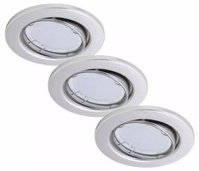 Briloner 7221-039 - К-кт 3бр. LED лунички за баня 1xGU10/3W/230V сребристи