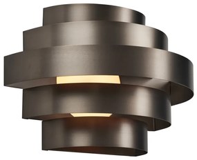 Модерна стенна лампа Gunmetal с LED 3-степенно димиране - Lines