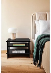 Черно нощно шкафче с рафтове Inari – Teulat