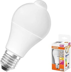 LED крушка със сензор за движение OSRAM, 9W, E27, 2700K